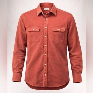 Taylor Stitch Button Down Shirt Mens 40 Clay Red Flannel Business Casual